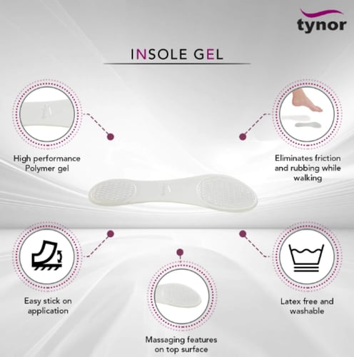 فرش حذاء للقدم سيلكون نسائي زوج موديل TYNOR K-16