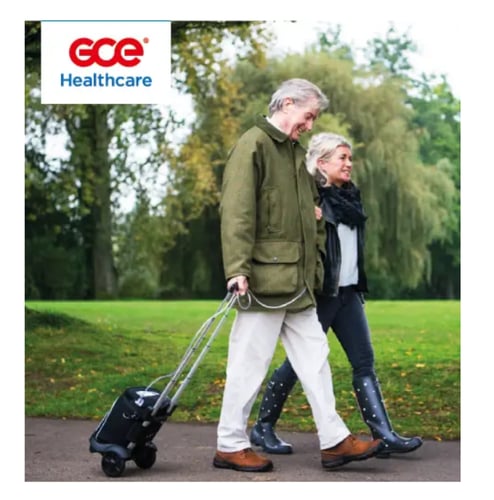 جي سي اي جهاز أكسجين متنقل مع بطاريتين زين - أو