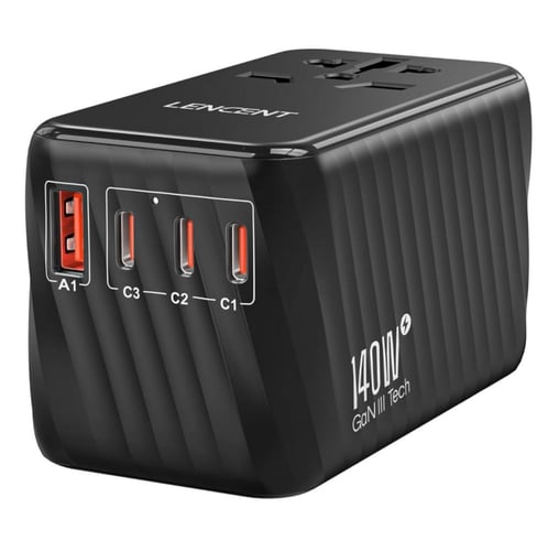 محول فيش سفر عالمي بقدرة 140 واط