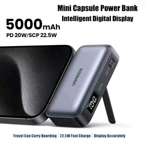 يوجرين بطارية متنقلة مع موصل USB-C مدمج بسعة 5000...
