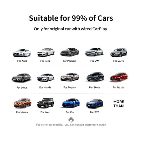 قطعة تحويل ابل كاربلاي واندرويد اوتو للعمل بدون اس...