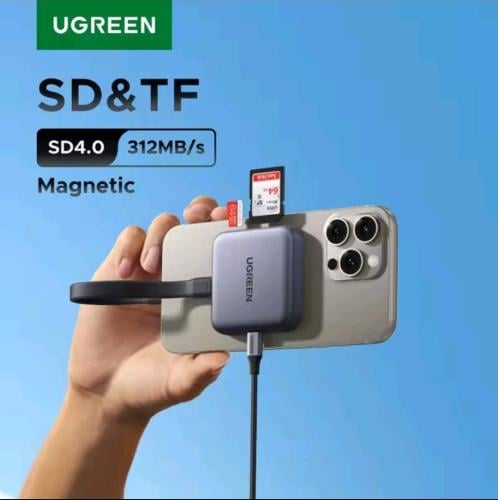 Ugreen MagFlow المحول المغناطيسي المحمول لقراءة بط...