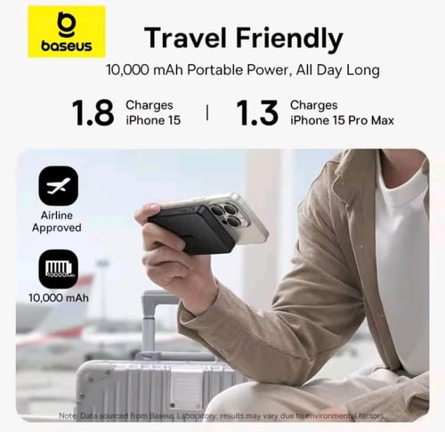 باور بانك Baseus Qi2 بنك الطاقة المغناطيسي 10000ma...