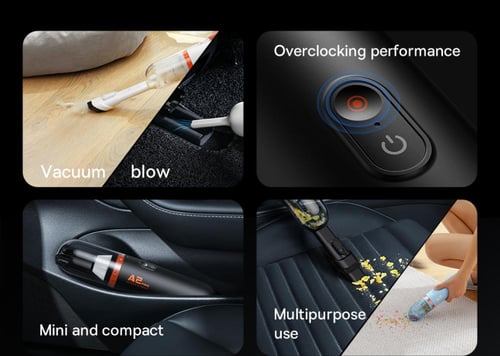 مكنسة كهربائية صغيرة من Baseus 6000Pa مثالية للسيا...