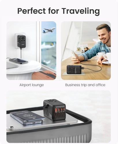 محول فيش سفر عالمي بقدرة 140 واط