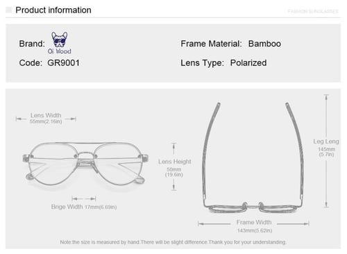 نظارات شمسية مستقطبة بإطار خشبي مميز للرجال والنسا...