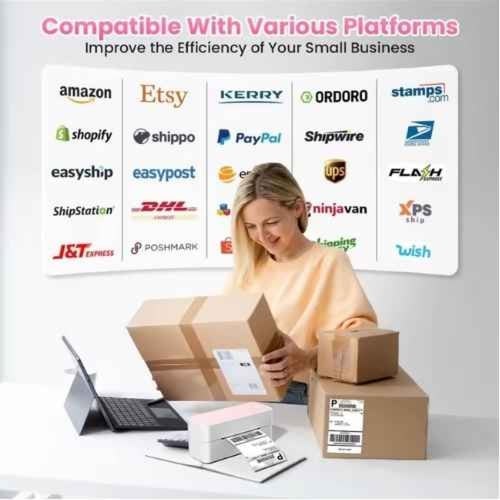 طابعة ملصقات حرارية بلوتوث بدون حبر من فوميمو Phom...