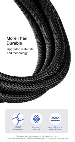 كيبل شحن سريع بمنفذ ايفون وسرعة 20 واط من براند بي...