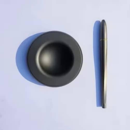 Magnetic floating office pen with a metal base