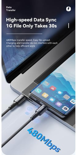 كيبل 240 واط من Essager سريع جدا شحن مثالي للابتوب...