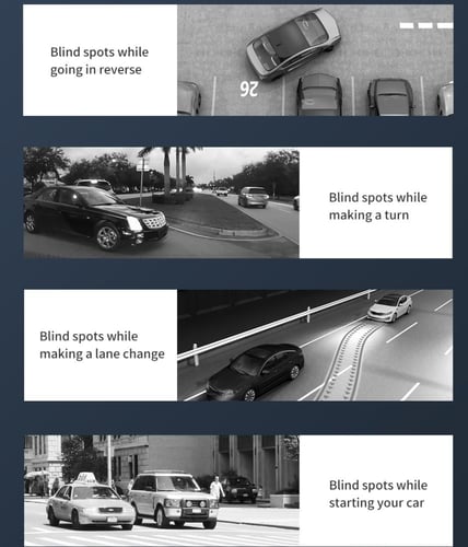 مرآة إضافية لرؤية النقطة العمياء للسيارات الغير دا...