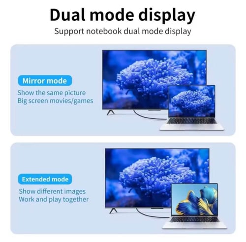 وصلة كيبل HDM إلى type c 4K و 60 هرتز طول 2 متر مت...