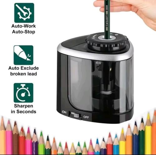 براية كهربائية أوتوماتيكية مناسبة لأقلام الرصاص مق...