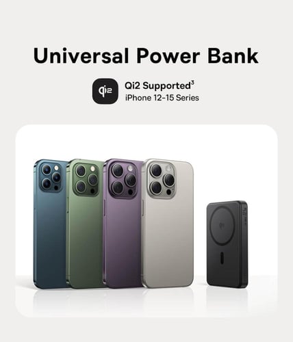 باور بانك Baseus Qi2 بنك الطاقة المغناطيسي 10000ma...
