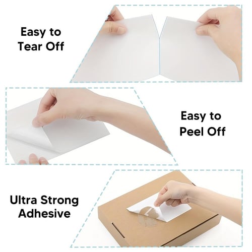 أوراق طباعة ملصقات و بوليصات حرارية عدد 100 ورقة،...