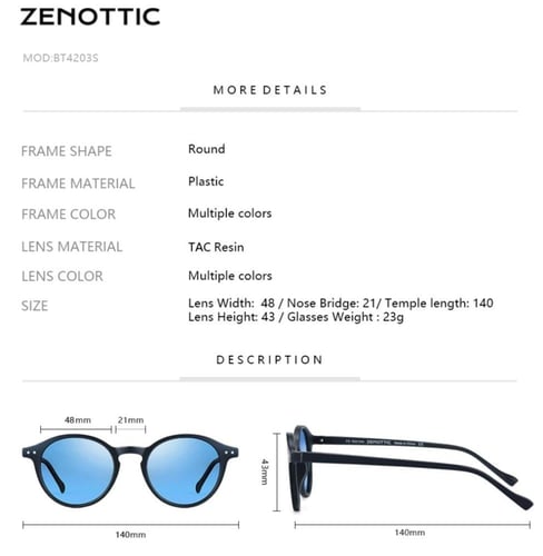 نظارة شمسية مستقطبة POLARIZED صغيرة من ZENOTTIC بم...