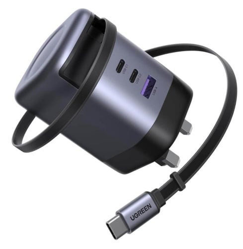 شاحن Ugreen GaN 100 واط مع كيبل مدمج سريع جدا - ال...