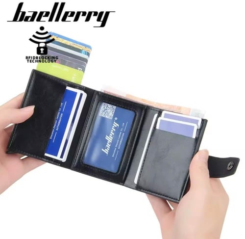 محفظة نقود بوك كروت عملي FRID من مواد عالية الجودة