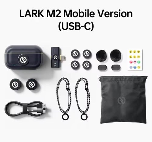 ميكروفون لافالير لاسلكي لارك M2 للهاتف type c من ه...