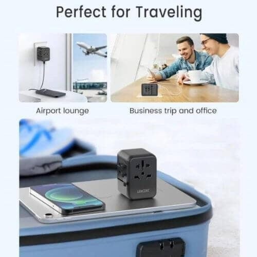 فيش محول سفر عالمي متوافق مع أفياش 200 دولة 17 واط