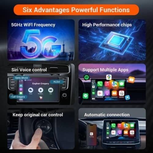 محول GETPAIRR A1 لاسلكي 2 في 1 | CarPlay & Android...