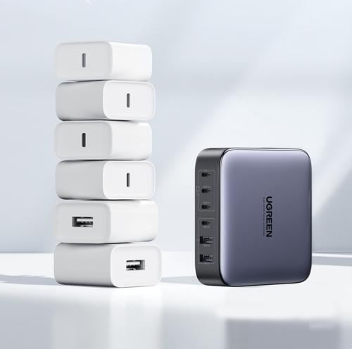 منصة شحن سريعة جدا بقدرة 200 واط من UGREEN بستة من...