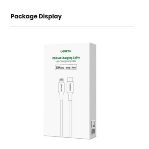 كيبل يوجرين معتمد من أبل (MFi) من USB-C إلى لايتني...