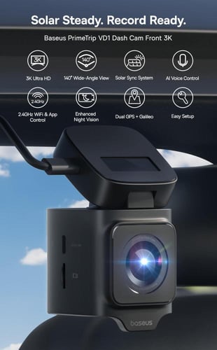 "Baseus PrimeTrip VDI داش كام أمامي + خلفي + ذاكرة...
