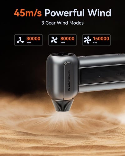 من وولف بوكس MF100 منفاخ لا سلكي 150000RPM قوي جدا