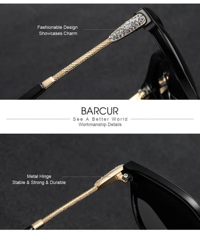 نظارات شمسية نسائية من باركور مقاومة للأشعة فوق ال...