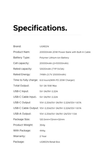أحدث إصدارات الباور بانك من شركة UGREEN العريقة بط...