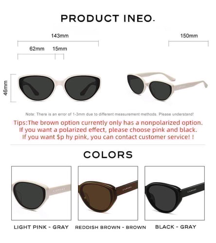 براند CAPONI نظارات شمسية مستقطبة نسائية عين القطط...