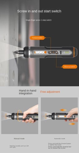 طقم مفك كهربائي براغي من براند Youpin Worx قوي عمل...