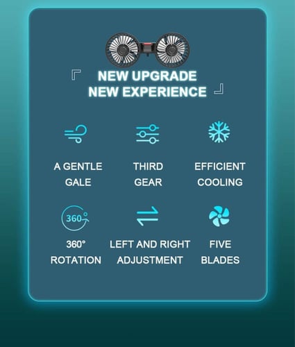 مروحة تبريد كهربائية لمقعد السيارة الخلفي محمولة ل...