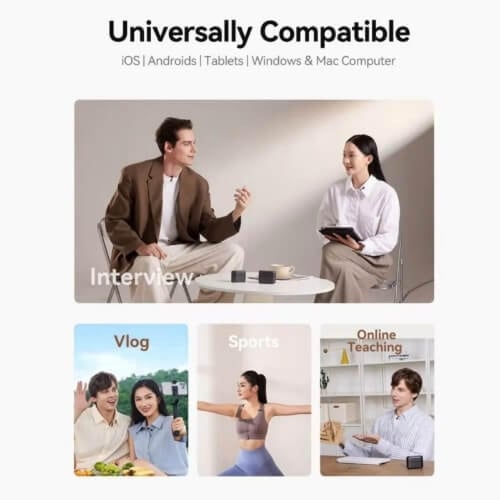 مايك Lark M2S Mini Combo | توصيل مزدوج (وصلة type...