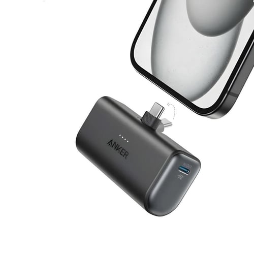 انكر نانو بطارية متنقلة مع موصل USB-C مدمج قابل لل...