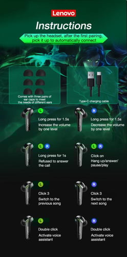 سماعة Lenovo إصدار XT92