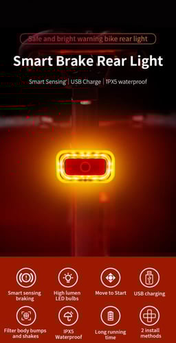 ضوء نور خلفي للدراجة الهوائية بخصائص مميزة