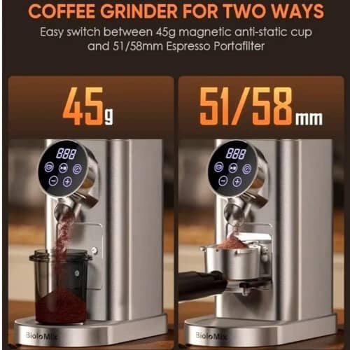 مطحنة قهوة BioloMix G7 المخروطية الكهربائية | 48 إ...