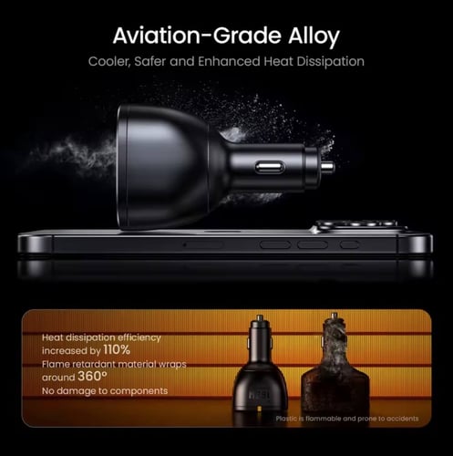 شاحن سيارة من AOHI سريع جدا بقدرة 165 واط وبثلاث م...