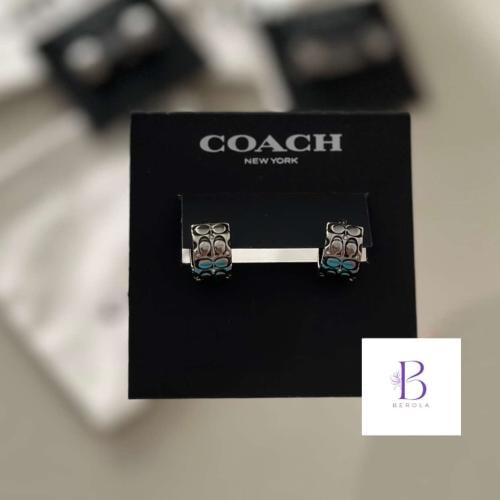 حلق كوتش _ مونوغرام فضي