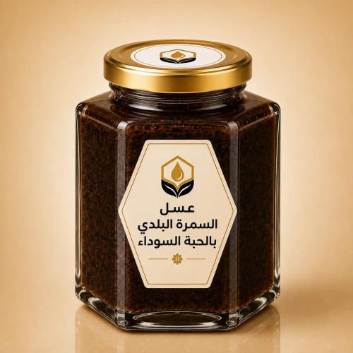 عسل السمرة البلدي مخلوط بالحبة السوداء