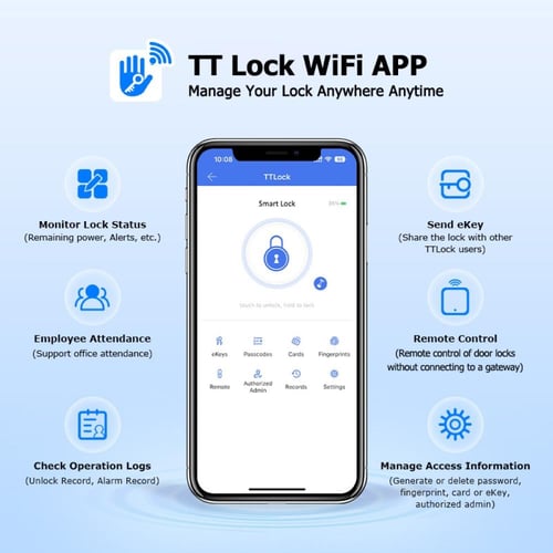 قفل باب ذكي خارجي [Tmw Active]