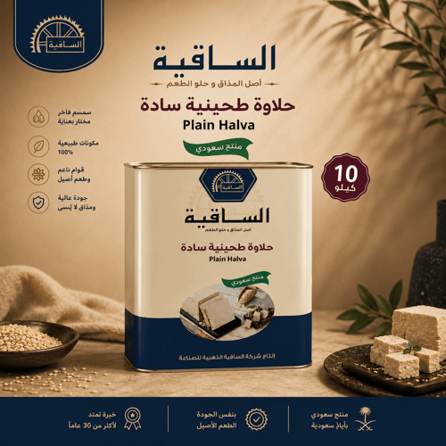تنك حلاوة طحينية سادة 10 كيلو