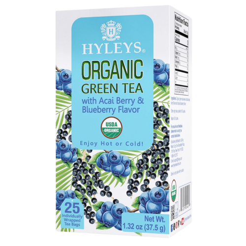 شاي أخضر عضوي بنكهة توت الأكاى و البربري ( هيليز )...