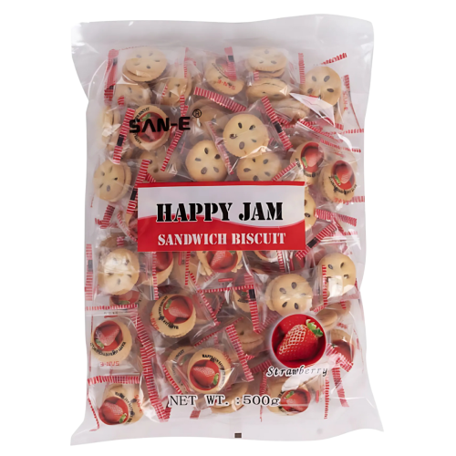 بسكويت هابي جام بنكهة مربى الفراولة 500 جرام