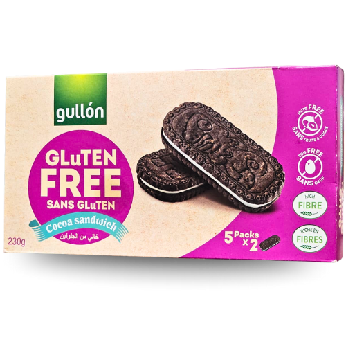 بسكويت خالي من الغلوتين ساندويتش الكاكاو 230 جرام