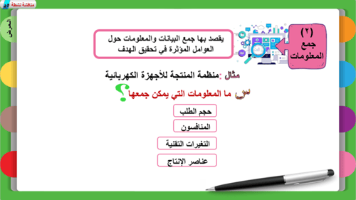4) خطوات التخطيط