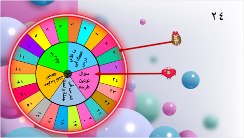 4/ لعبة روليت المشاعر ثلاث نماذج ( الأرقام 24 25 2...