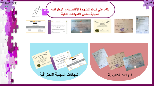 3) الشهادات المهنية الاحترافية